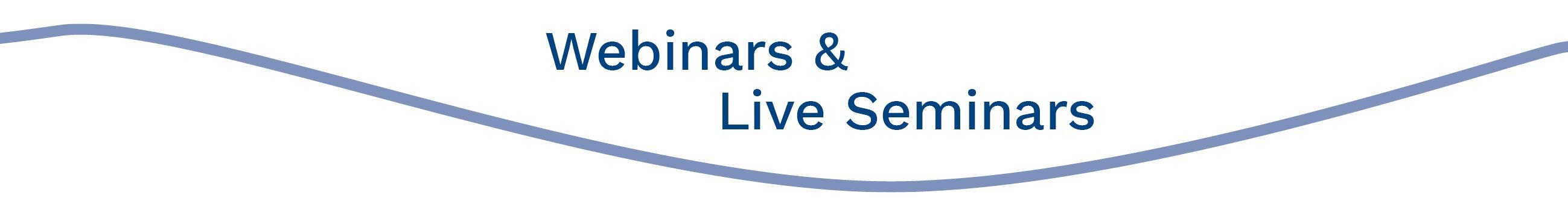 Webinars & Live Seminars